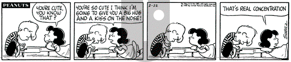 Peanuts on Monday February 22, 1965 Comic Strip