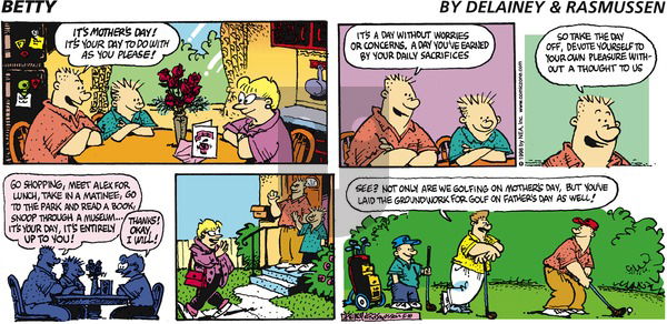 Betty on Sunday May 10, 1998 Comic Strip