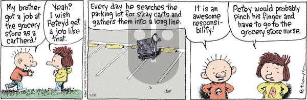 Cul de Sac on Thursday March 28, 2019 Comic Strip