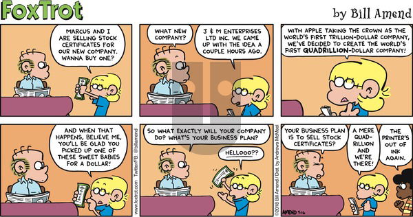 FoxTrot on Sunday September 16, 2018 Comic Strip