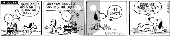 Peanuts on Thursday June 5, 1958 Comic Strip