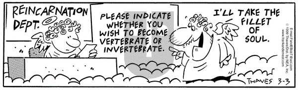 Frank and Ernest on Wednesday March 3, 1999 Comic Strip