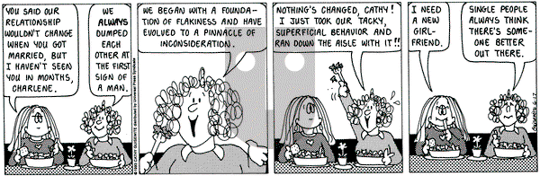Cathy Classics on Thursday June 17, 1993 Comic Strip