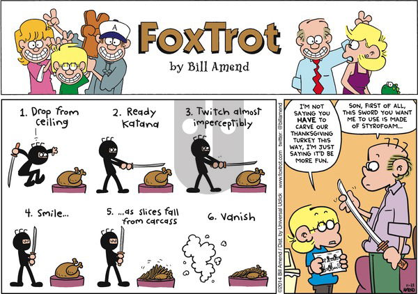 FoxTrot on Sunday November 23, 2014 Comic Strip