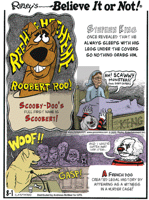 Ripley's Believe It or Not - Monday August 1, 2022 Comic Strip