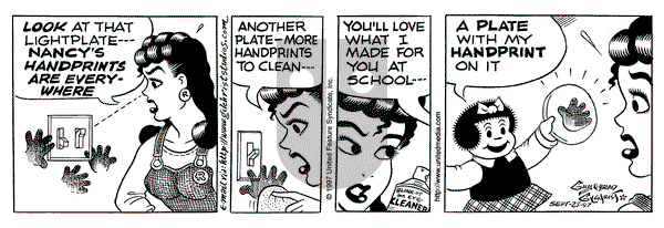 Nancy on Thursday September 25, 1997 Comic Strip