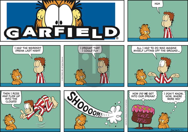 Garfield - Sunday July 7, 2024 Comic Strip