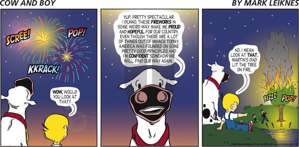 Cow and Boy Classics on Sunday July 8, 2007 Comic Strip