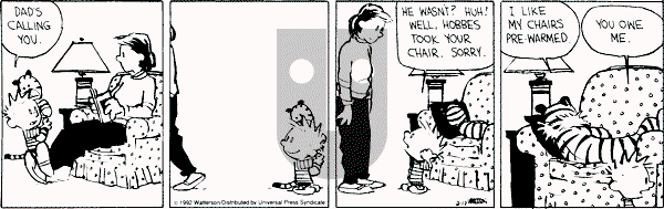 Calvin and Hobbes - Monday February 17, 1992 Comic Strip