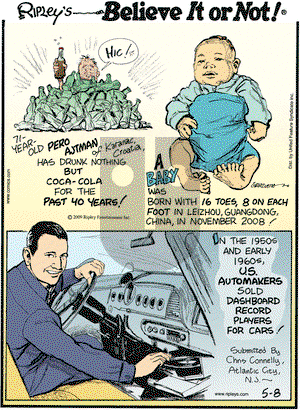 Ripley's Believe It or Not on Friday May 8, 2009 Comic Strip