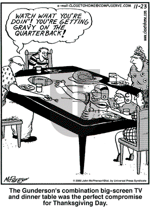 Close to Home on Thursday November 23, 2000 Comic Strip