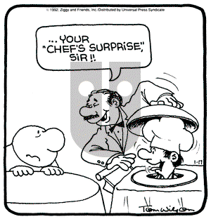 Ziggy on Friday January 17, 1992 Comic Strip