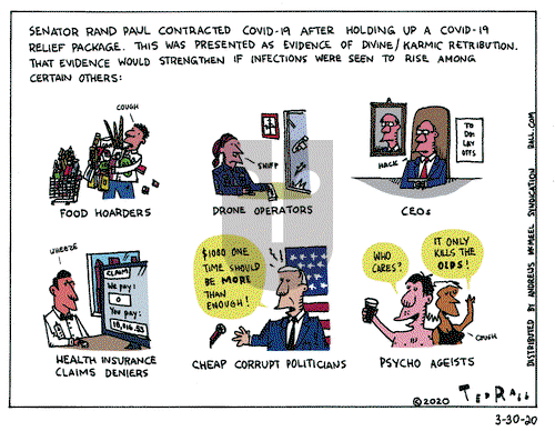 Ted Rall on Monday March 30, 2020 Comic Strip