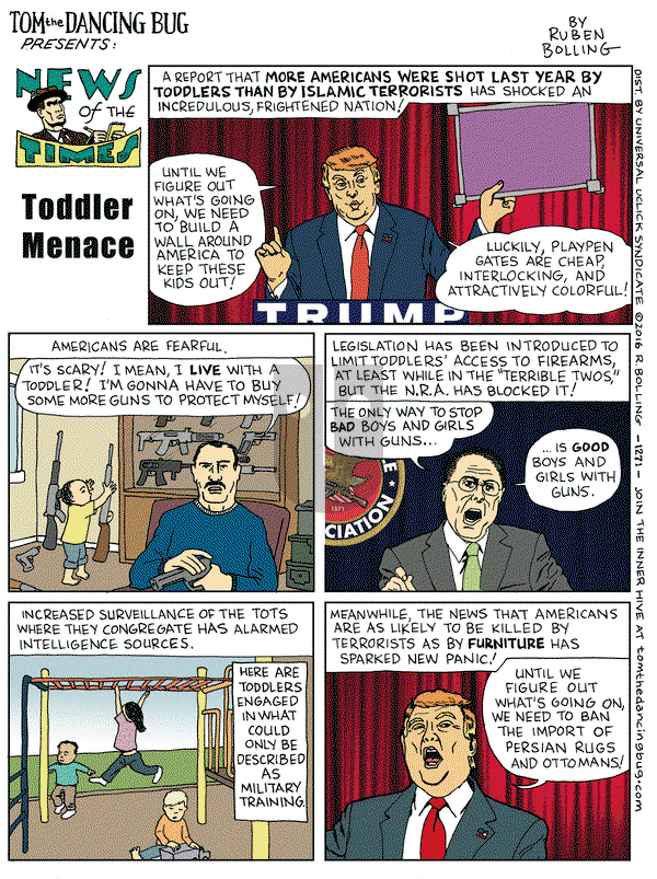 Tom the Dancing Bug on Friday January 15, 2016 Comic Strip