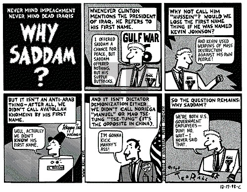 Ted Rall on Monday December 21, 1998 Comic Strip