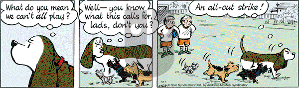 Fred Basset on Tuesday July 17, 2018 Comic Strip