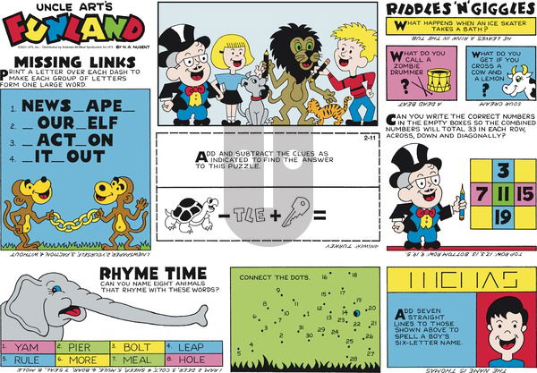 Uncle Art's Funland on Sunday February 11, 2024 Comic Strip
