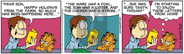 Garfield on Friday December 10, 1999 Comic Strip