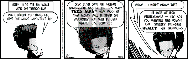 The Boondocks - Saturday October 6, 2001 Comic Strip