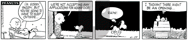 Peanuts on Saturday April 29, 1961 Comic Strip