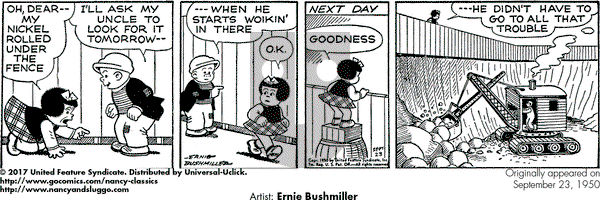 Nancy Classics on Saturday September 23, 2017 Comic Strip