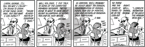 Doonesbury on Thursday January 1, 1976 Comic Strip