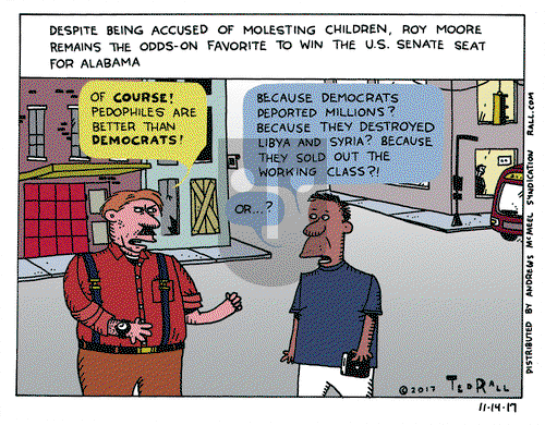 Ted Rall on Tuesday November 14, 2017 Comic Strip