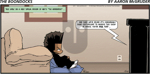 The Boondocks - Sunday March 14, 2004 Comic Strip