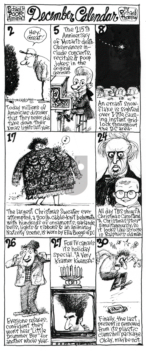 Richard's Poor Almanac on Wednesday December 2, 2015 Comic Strip