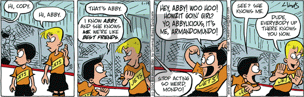 Cleats on Monday January 19, 2004 Comic Strip