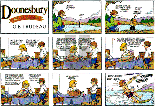 Doonesbury on Sunday January 6, 1985 Comic Strip
