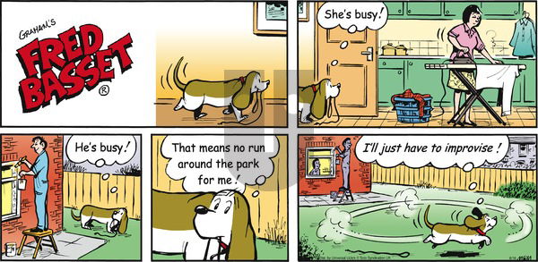 Fred Basset on Sunday August 16, 2015 Comic Strip