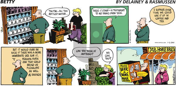 Betty on Sunday January 2, 2000 Comic Strip