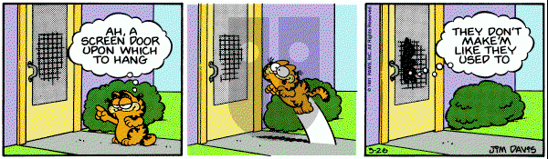 Garfield on Thursday March 26, 1981 Comic Strip