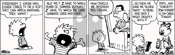 Calvin and Hobbes on Sunday April 5, 1987 Comic Strip
