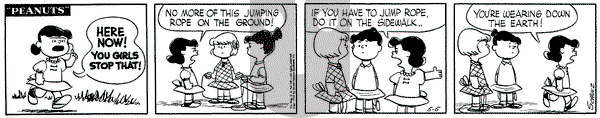 Peanuts on Thursday May 5, 1955 Comic Strip