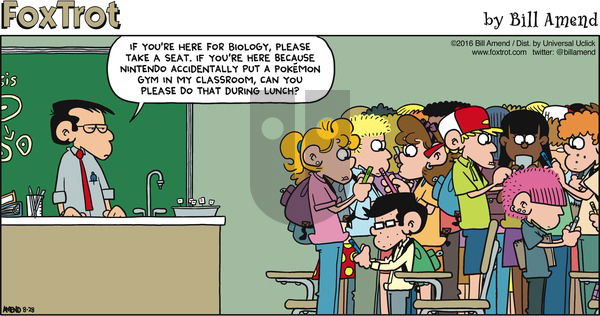 FoxTrot on Sunday August 28, 2016 Comic Strip