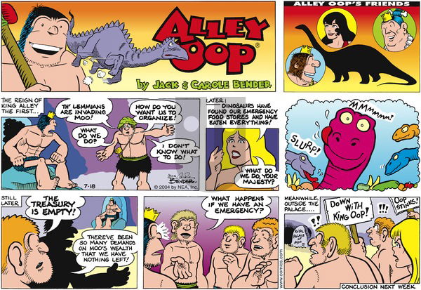 Alley Oop on Sunday July 18, 2004 Comic Strip