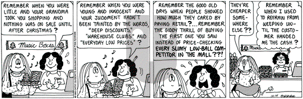 Cathy Classics on Tuesday December 14, 1993 Comic Strip