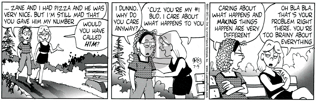 Luann - Monday July 9, 2001 Comic Strip