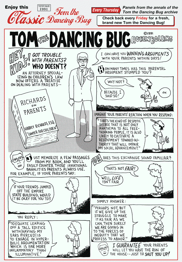 Tom the Dancing Bug on Thursday January 8, 2015 Comic Strip