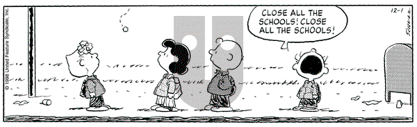 Peanuts on Tuesday December 1, 1998 Comic Strip