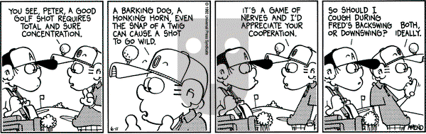 FoxTrot on Thursday June 11, 1992 Comic Strip