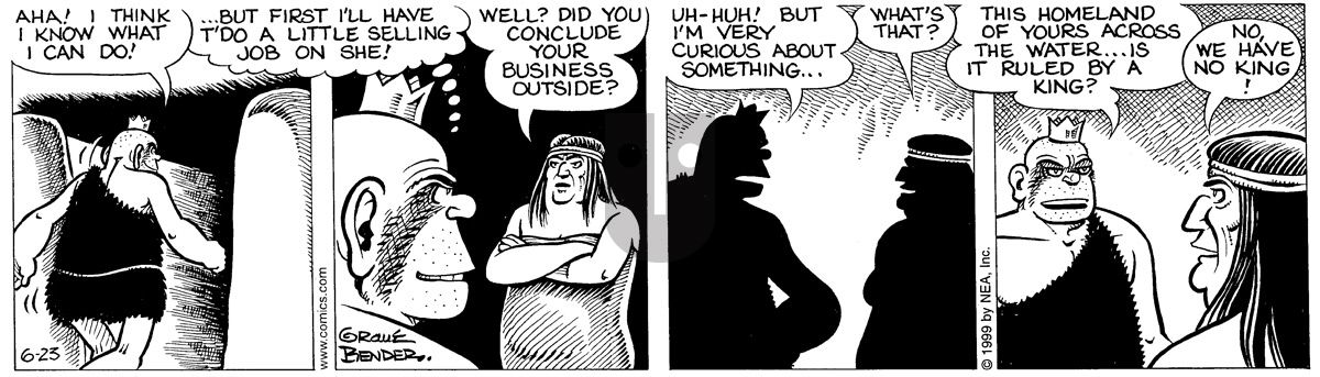Alley Oop - Wednesday June 23, 1999 Comic Strip