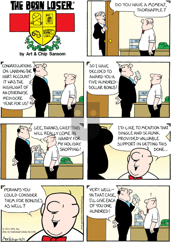 The Born Loser on Sunday December 11, 2011 Comic Strip