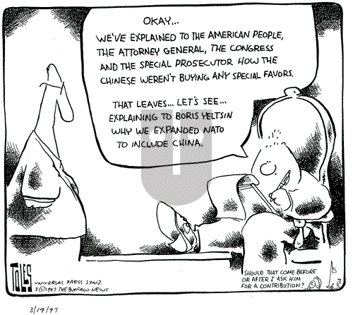 Tom Toles on Wednesday March 19, 1997 Comic Strip