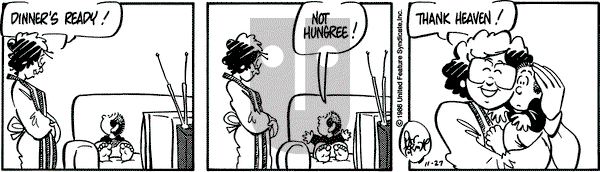 Rose is Rose on Thursday November 27, 1986 Comic Strip