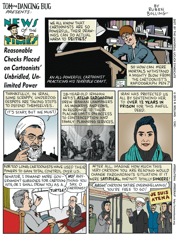Tom the Dancing Bug on Friday June 12, 2015 Comic Strip