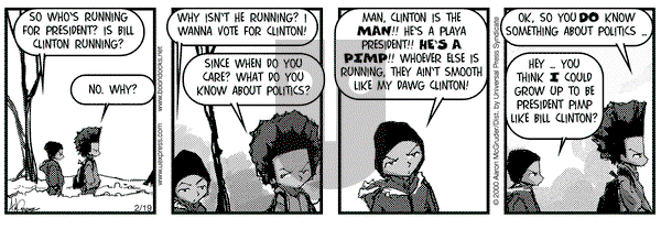 The Boondocks on Saturday February 19, 2000 Comic Strip