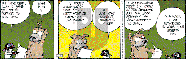 Get Fuzzy on Monday December 3, 2007 Comic Strip
